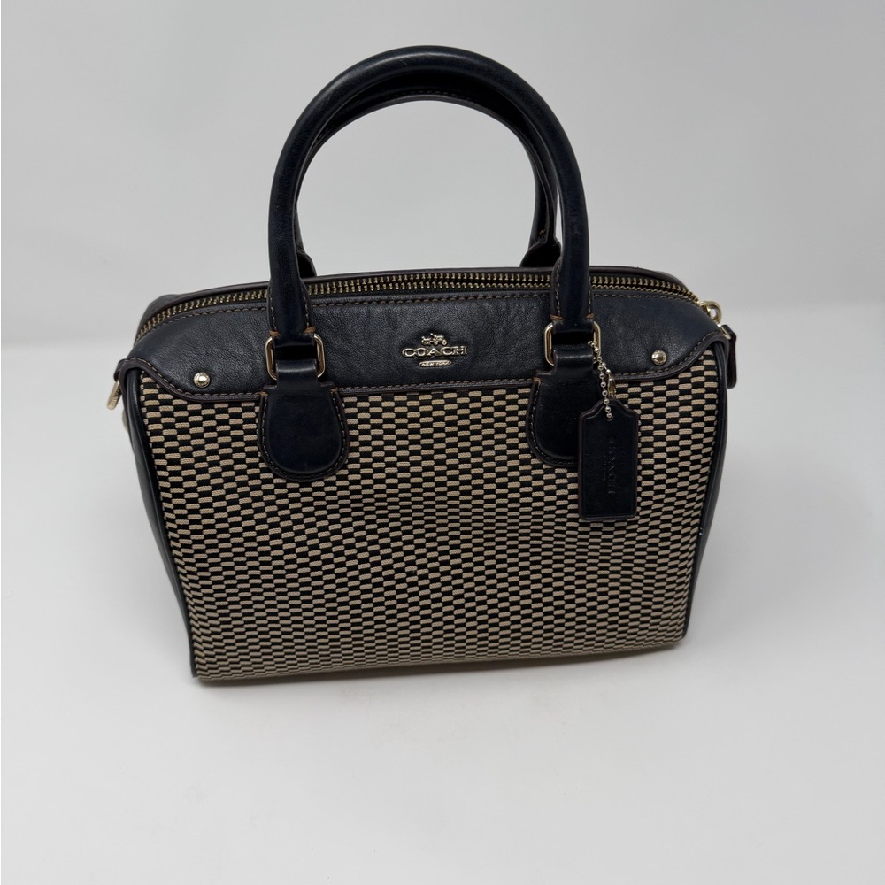 Coach Black and Cream Mini Satchel - Picture 4 of 8